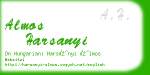 almos harsanyi business card